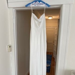 Strappy Draped Gown Fame and Partners (Ivory)